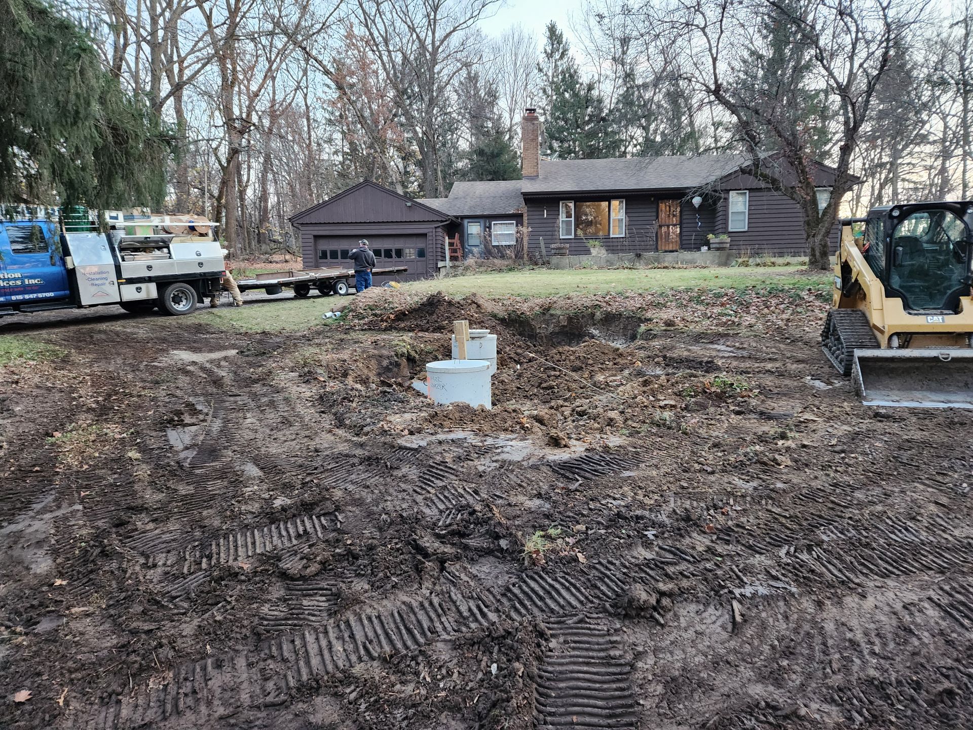 Septic tank laying