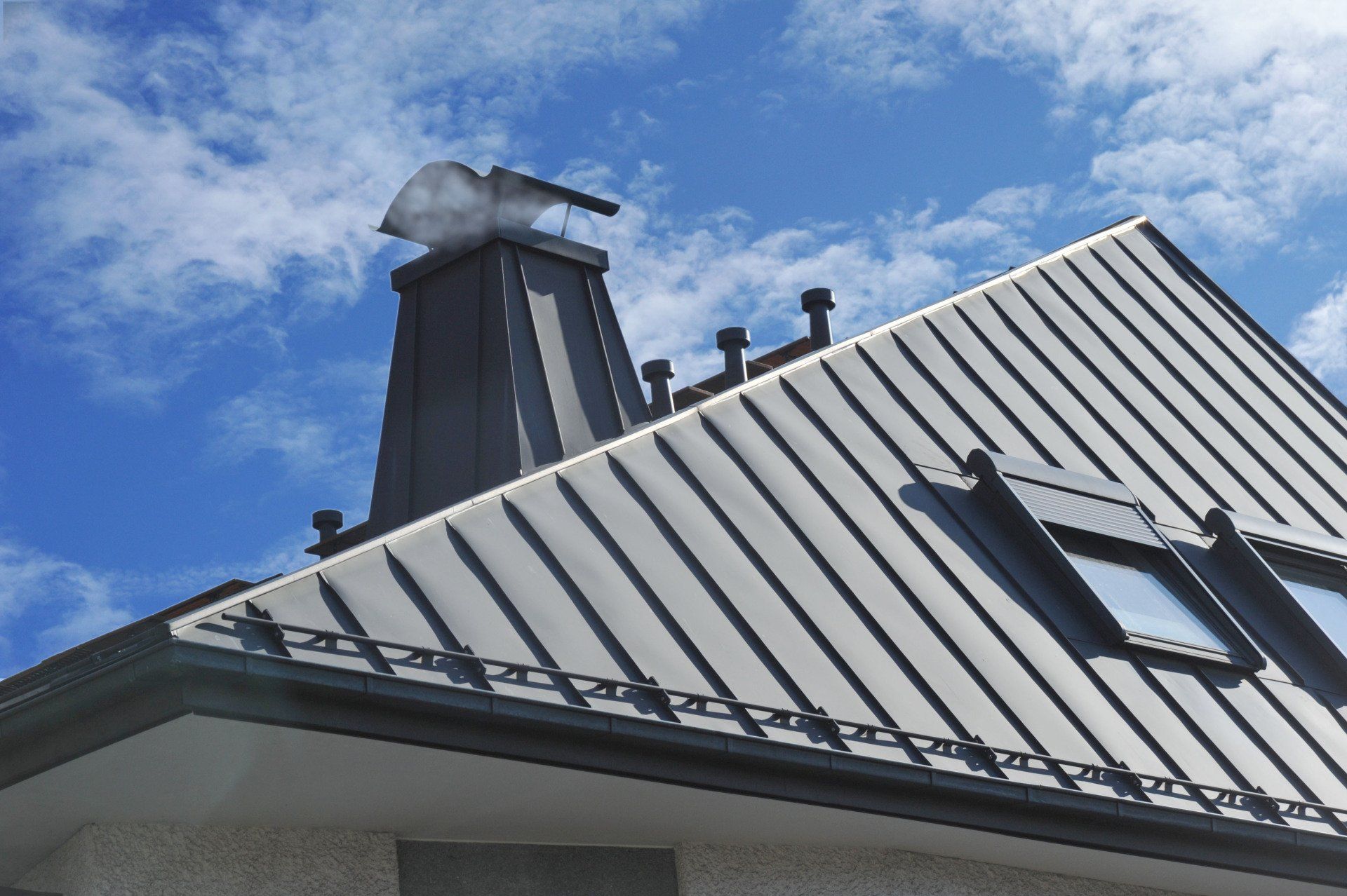 Metal seam roofing