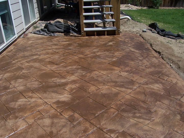stamped and colored concrete