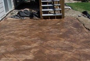 stamped and colored concrete