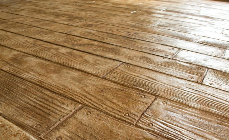 stamped and colored concrete