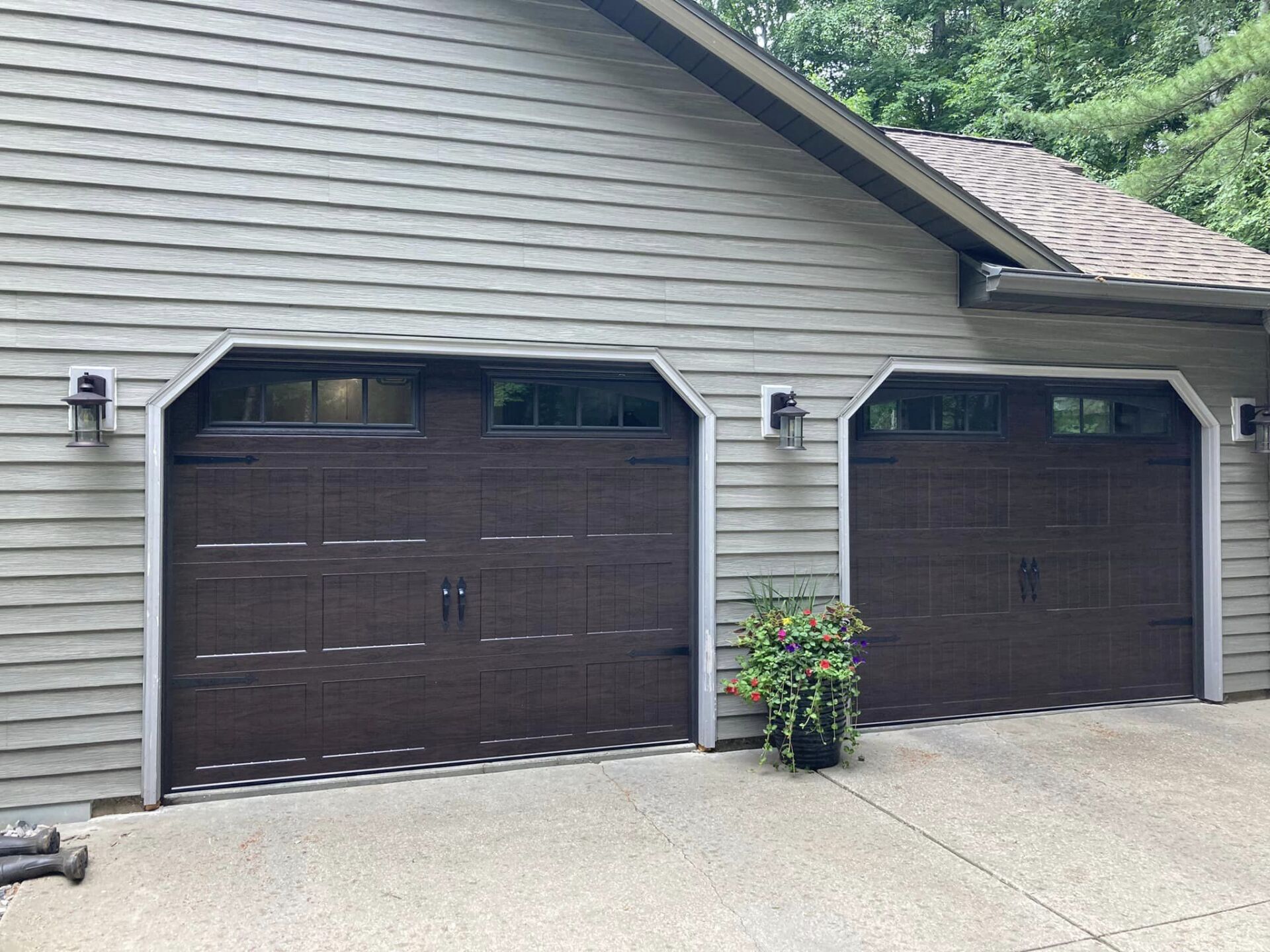 brown garage door