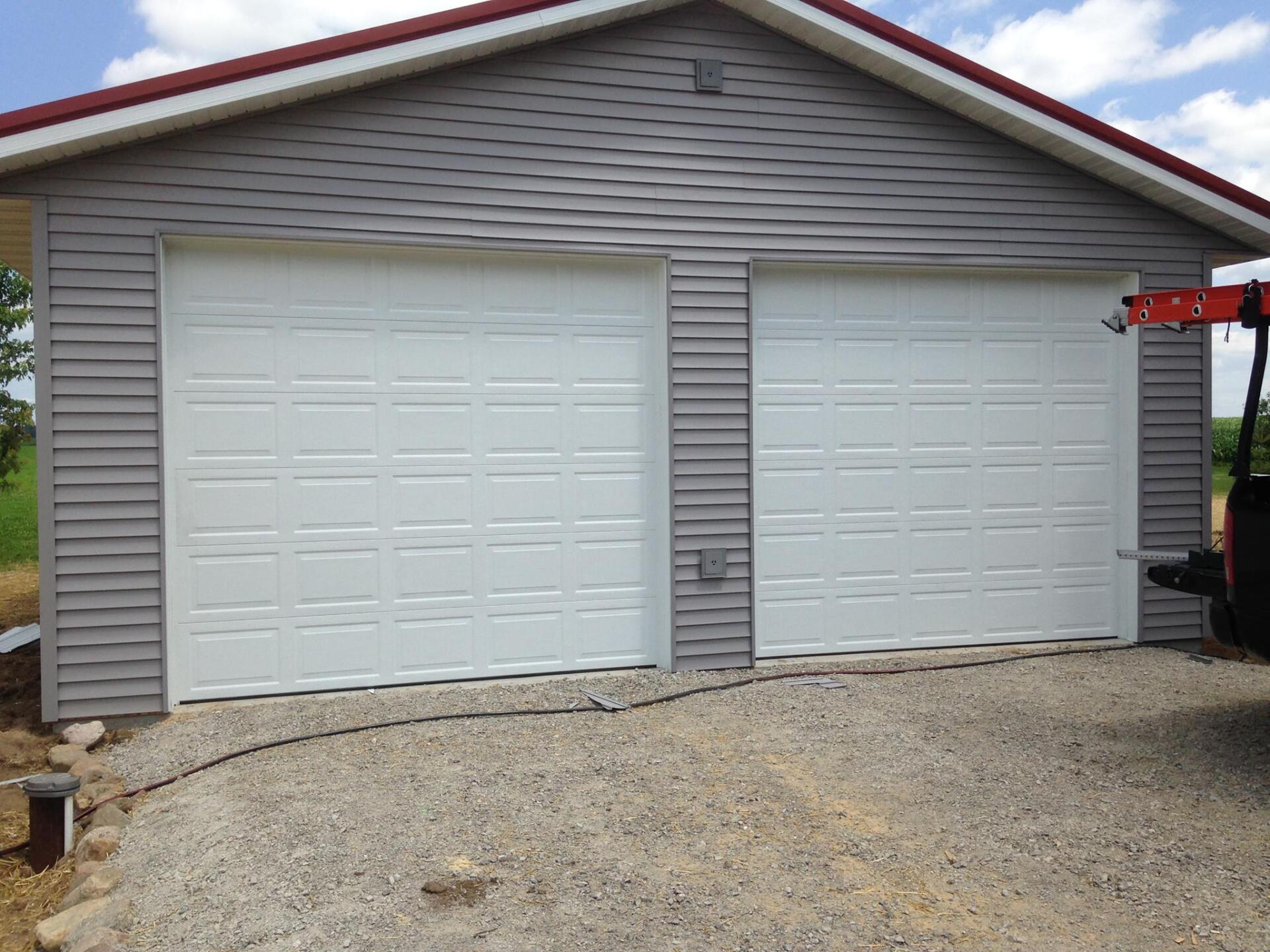 two garage doors