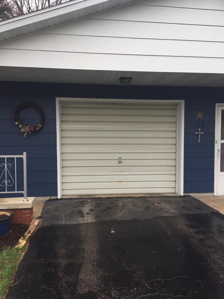 before garage door