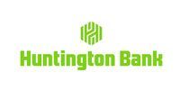 Huntington Bank logo with green text and a green geometric icon on a white background.