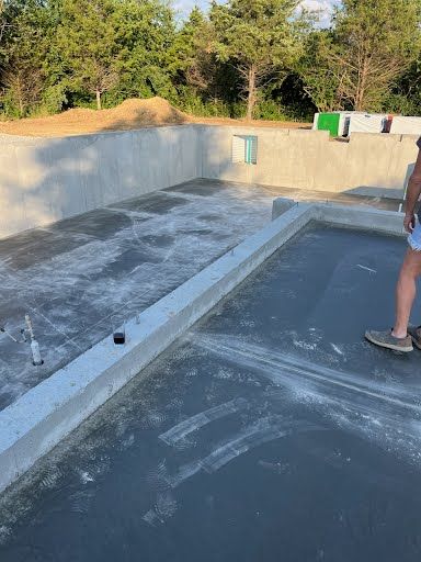 concrete flooring in progress