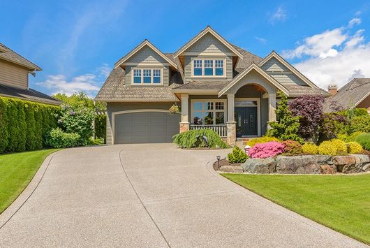 Concrete driveway