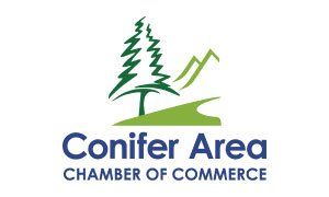 The logo for the conifer area chamber of commerce