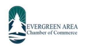 The logo for the evergreen area chamber of commerce