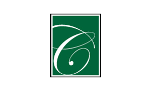 A green square with a white swirl in the middle.