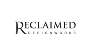 A black and white logo for reclaimed design works