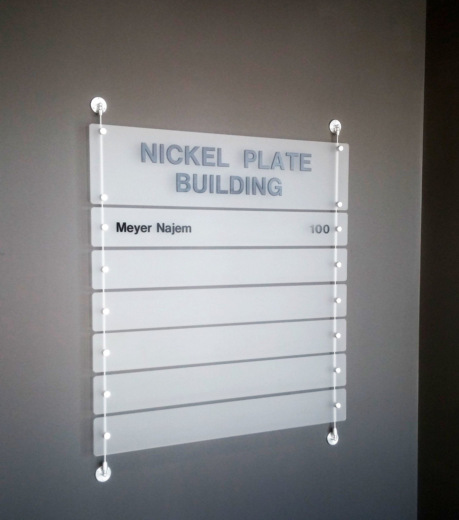 Building directory and signs