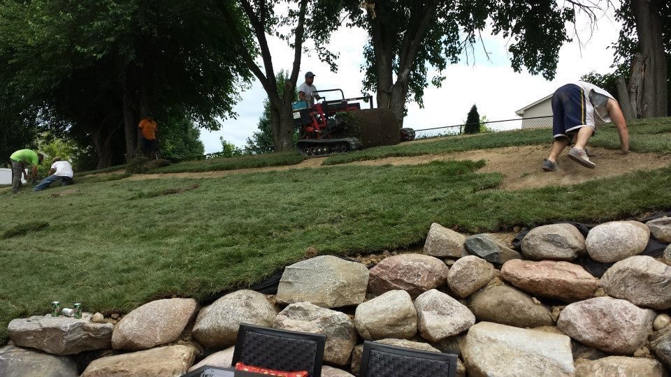 Boulder installation