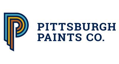 Pittsburgh Paints Co. logo with stylized blue, orange, and gold “P” icon and navy text.