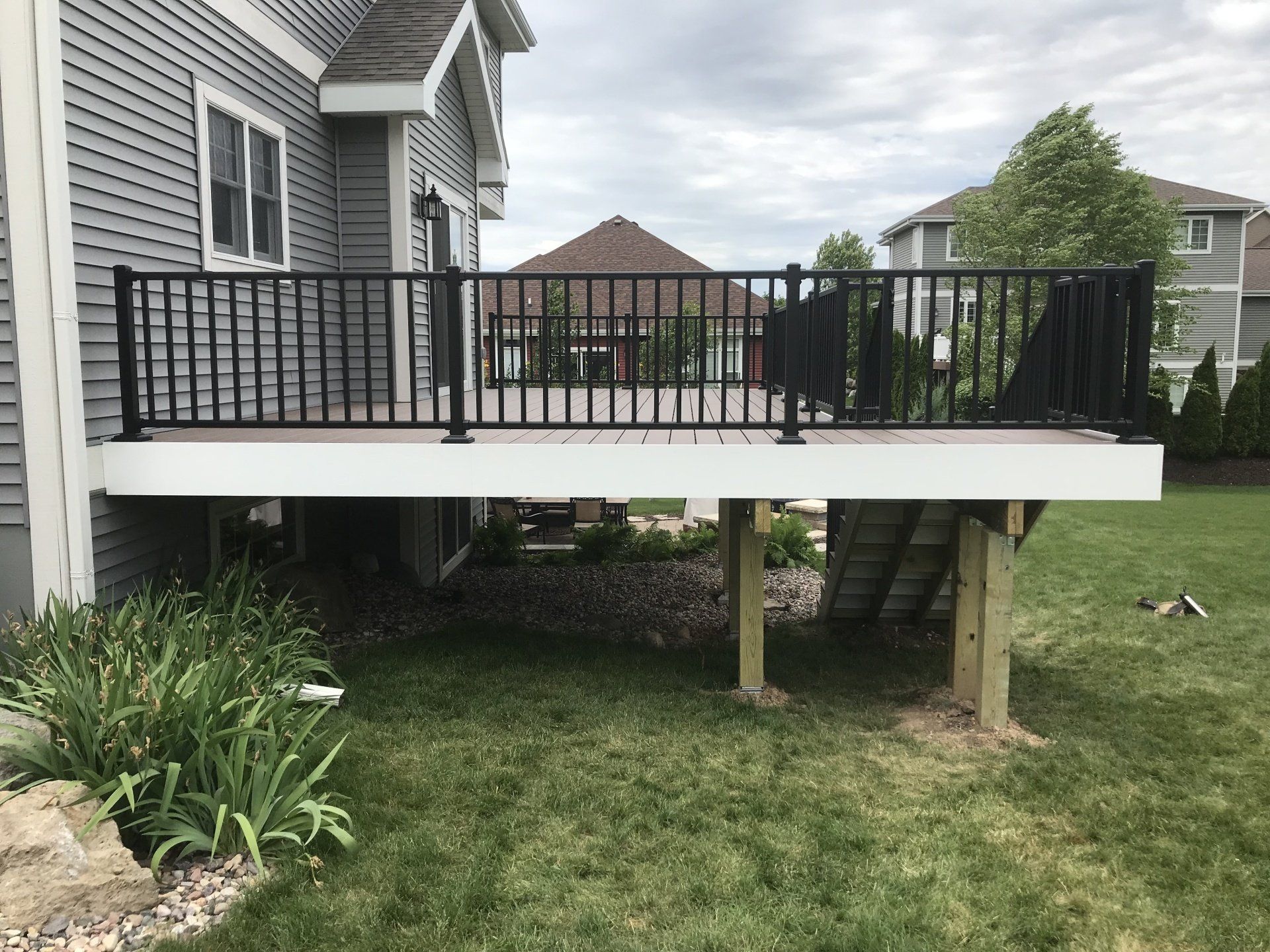 Newly constructed deck