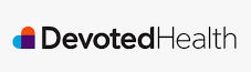 The logo for devoted health is on a white background.