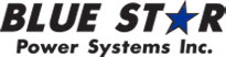 Blue Star Power Systems Inc. logo with black and blue text and a blue star icon