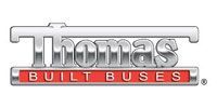 The logo for thomas built buses is shown on a white background.