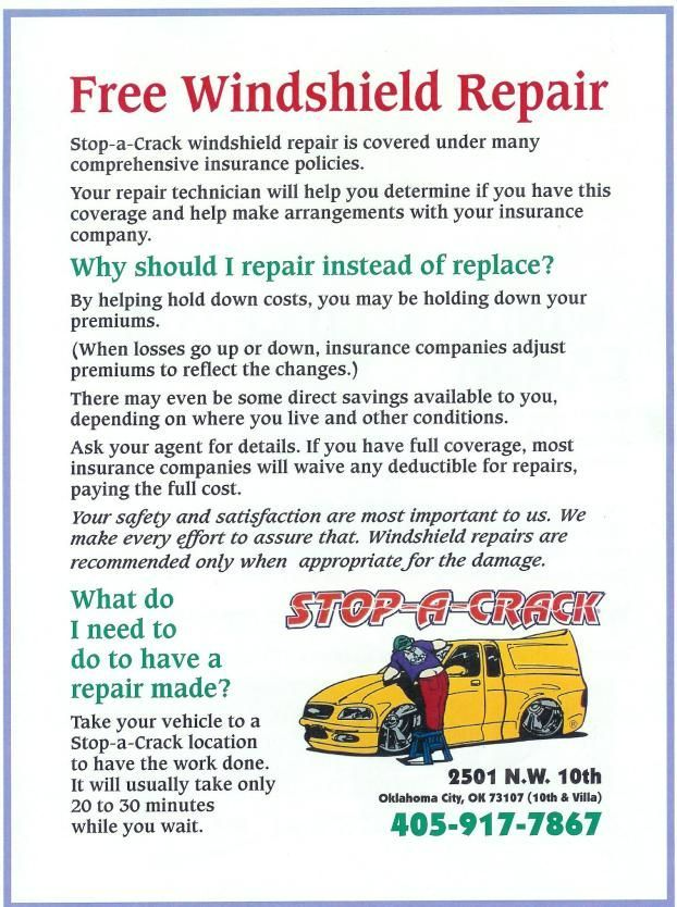 Stop-A-Crack Windshield Repair & Replacement ad