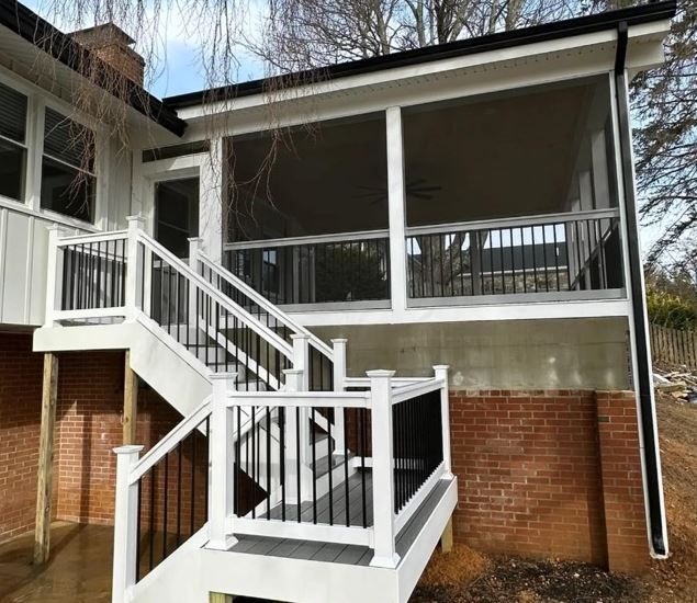 custom porch build, porch installation