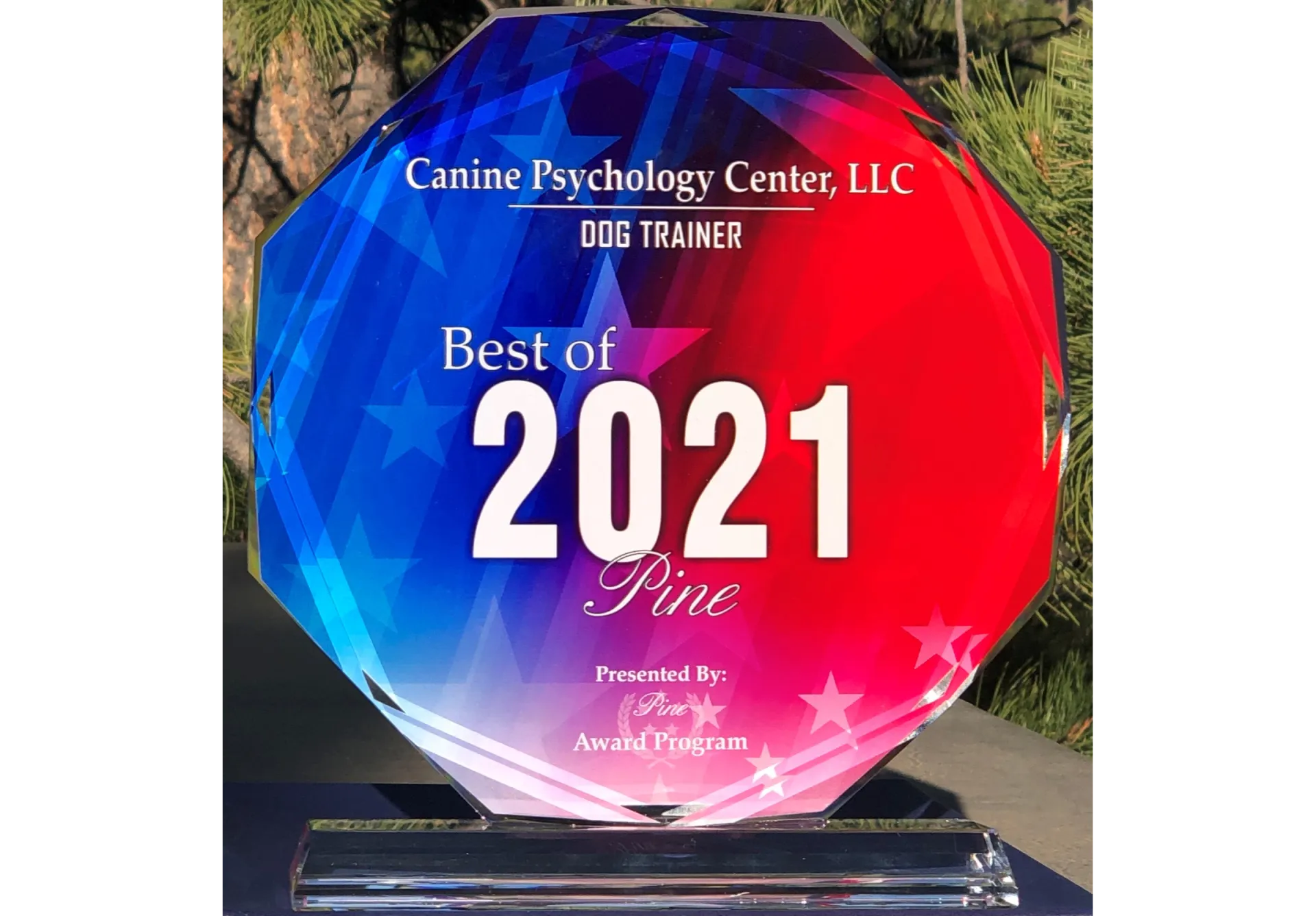 A plaque that says best of 2021 on it