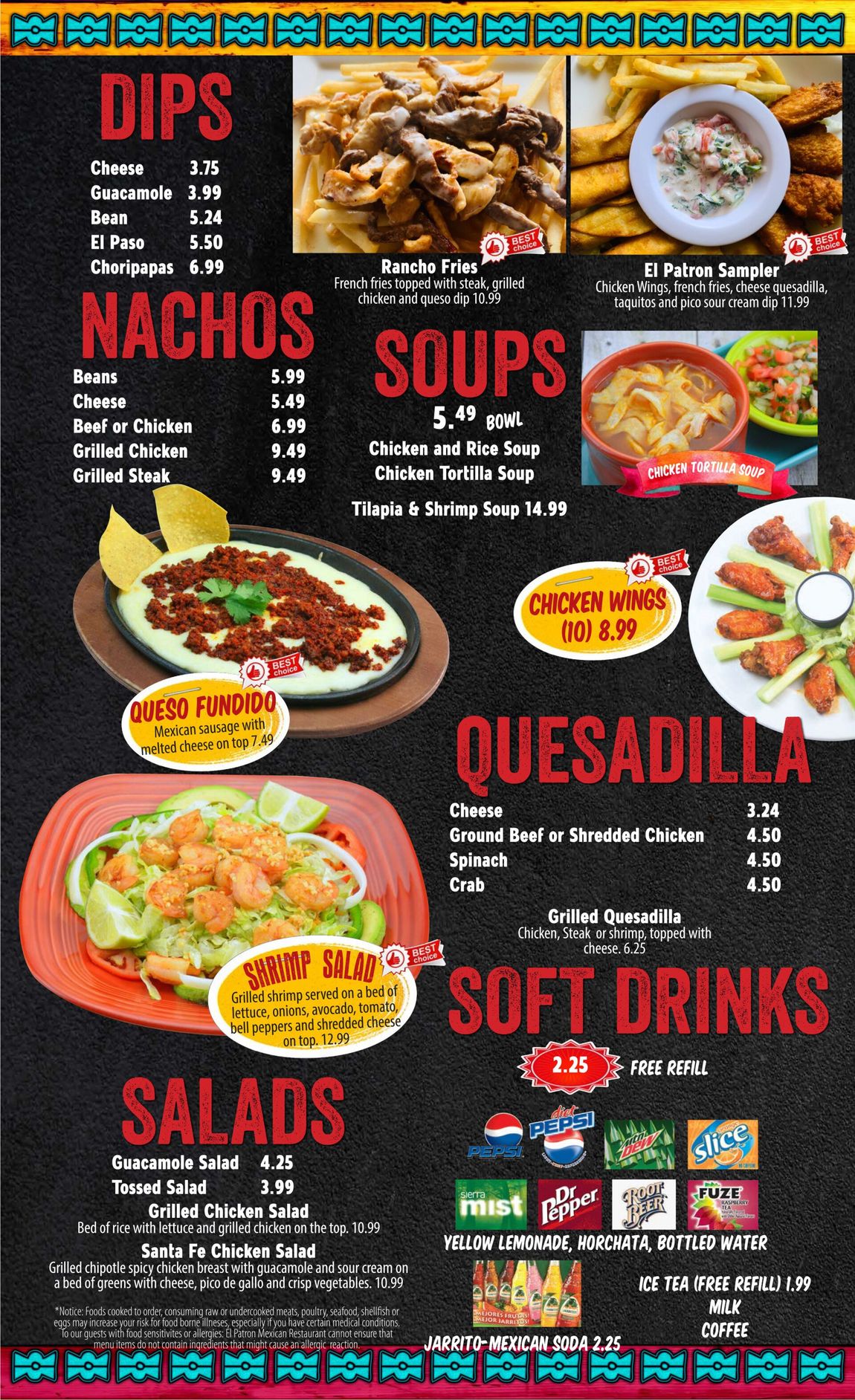 Mexican Food Menu | Uniontown, PA