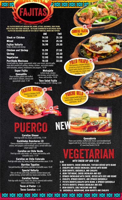 el patron restaurante mexicano menu