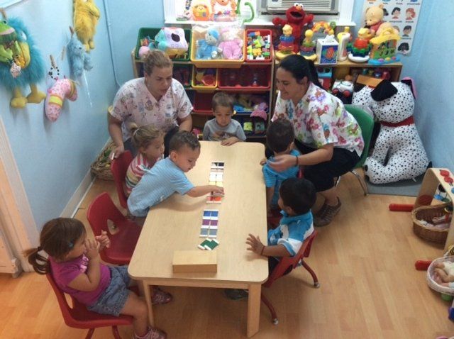 Kids playing card game