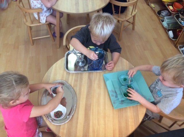 Kids playing colour game