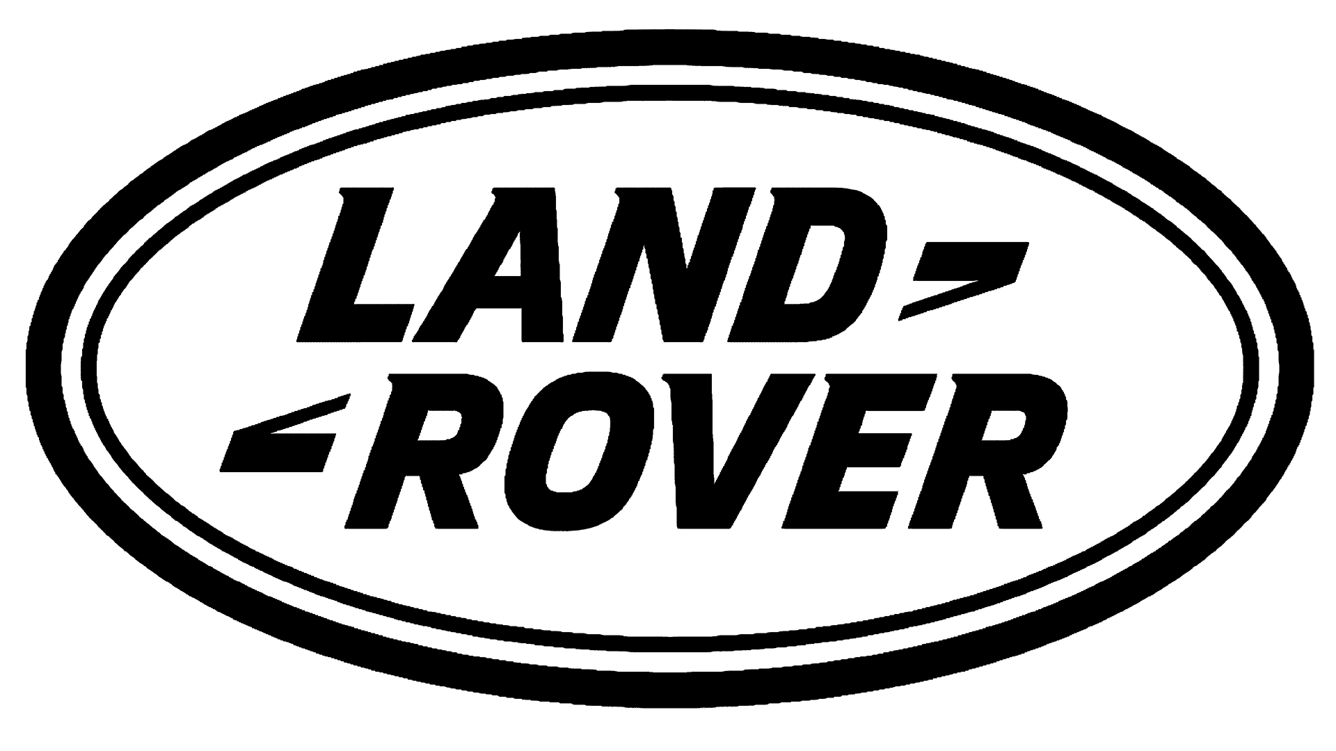 A black and white logo for land rover on a white background.