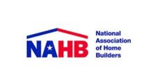 NAHB logo with blue and red house roof above National Association of Home Builders text