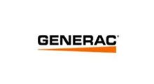 Generac logo: Black text with orange stripe.
