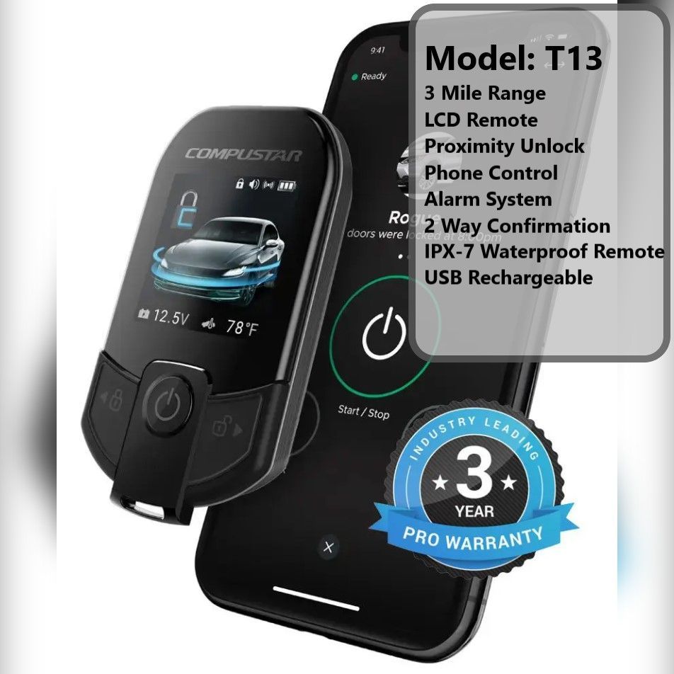 A car alarm with a 3 year warranty