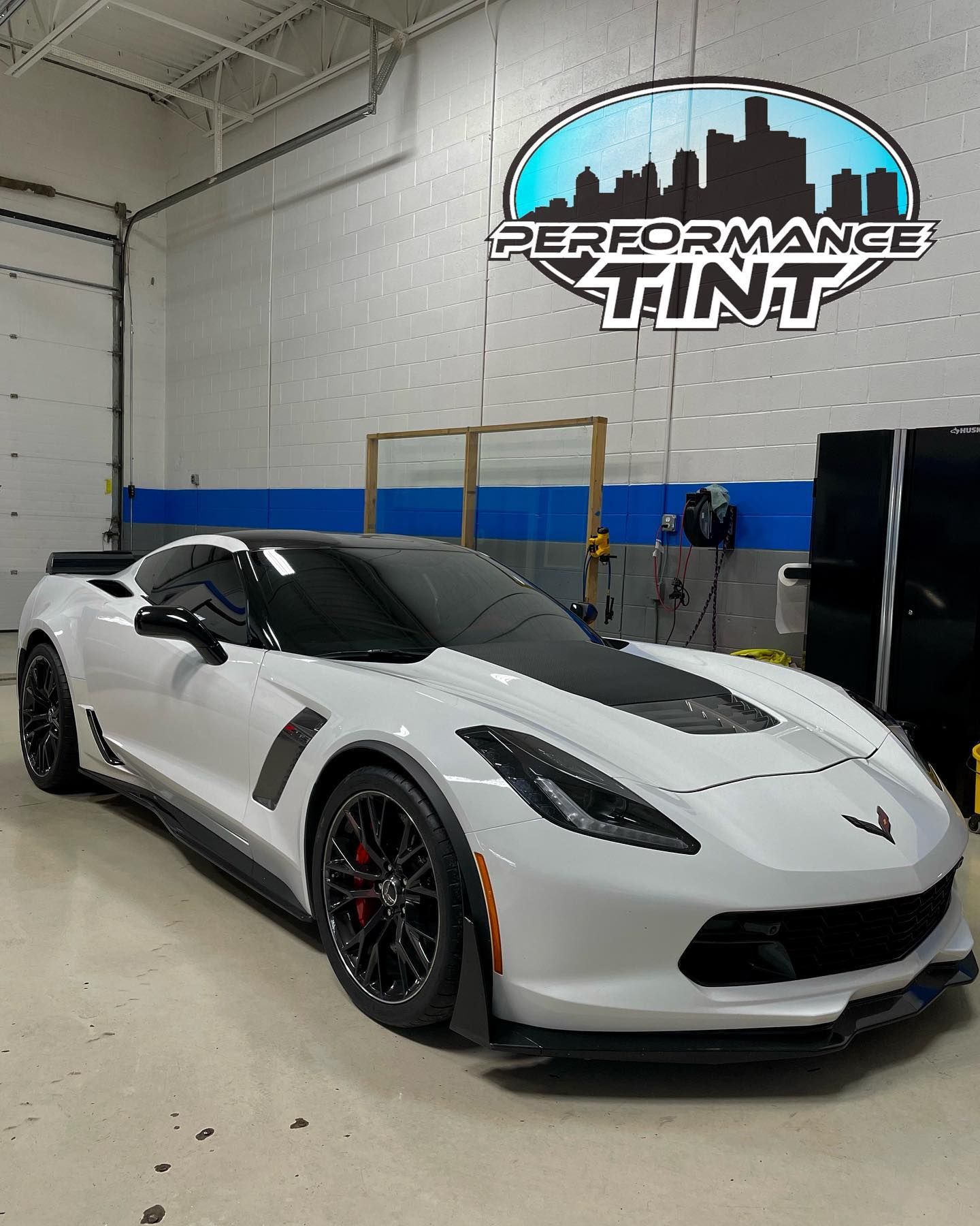 White Black Car tinting service