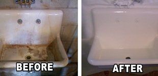 wash basin before and after