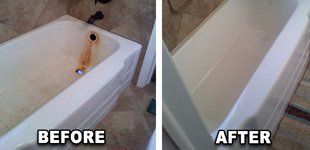 bathtub before and after