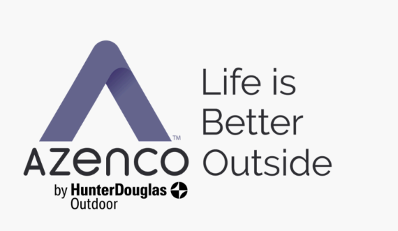 Azenco by Hunter Douglas Outdoor logo with 