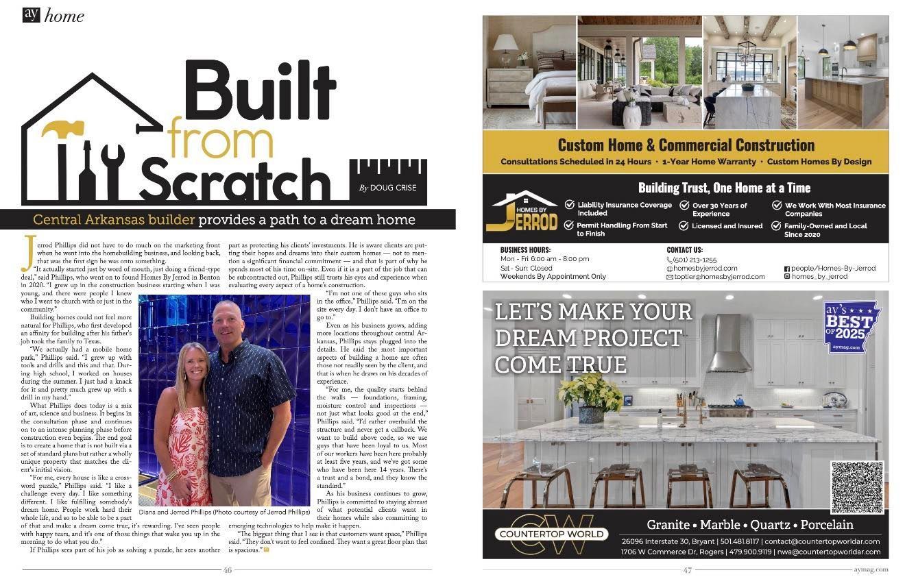 Magazine spread titled 