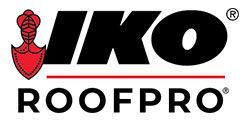 Logo for IKO Roofpro. Features 