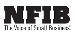 NFIB logo: black bold letters, “NFIB” above text “The Voice of Small Business.”