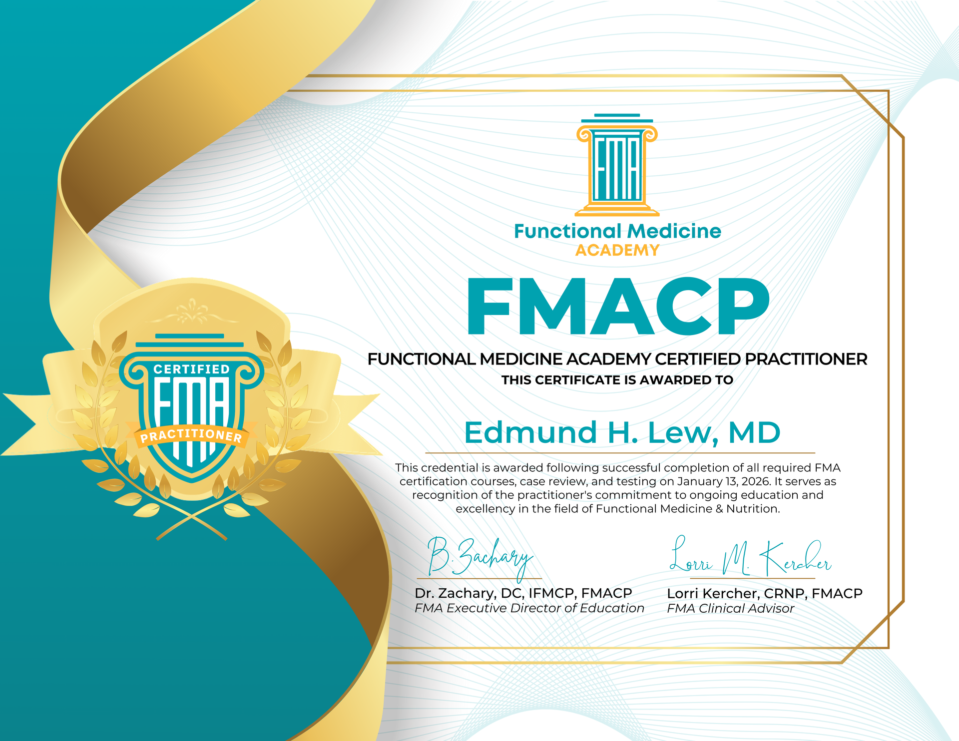 FMACP Award to Edmund H. Lew, MD