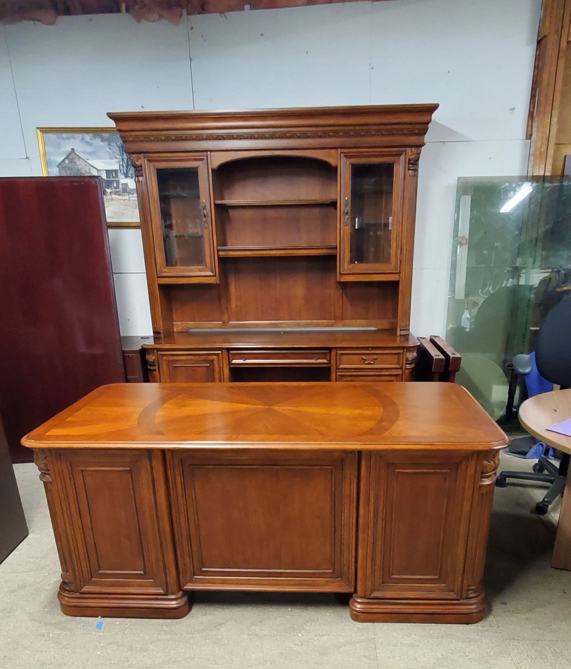 desk credenza set