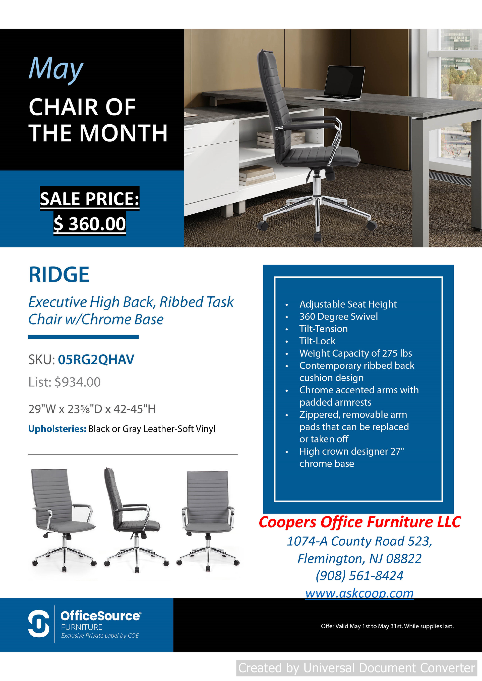 Chair of the month