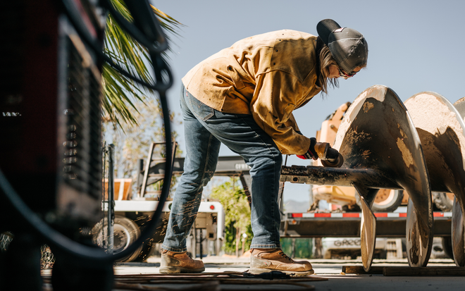 Gray background with the words 