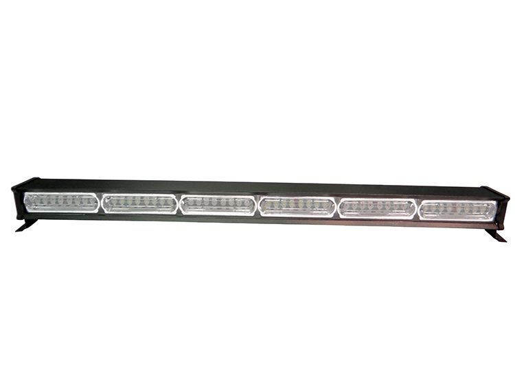 Black LED light bar, likely for a vehicle, with multiple light sections.