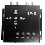 Black DVR control box with buttons for navigation and recording.