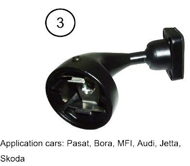 Black car side mirror, possibly for a Pasat, Bora, or similar model.