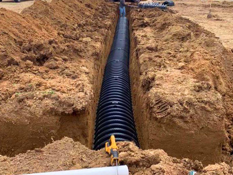 Drain field installation
