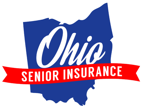 A logo for ohio senior insurance with a map of the state
