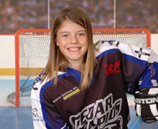 Girl-in Hockey uniform